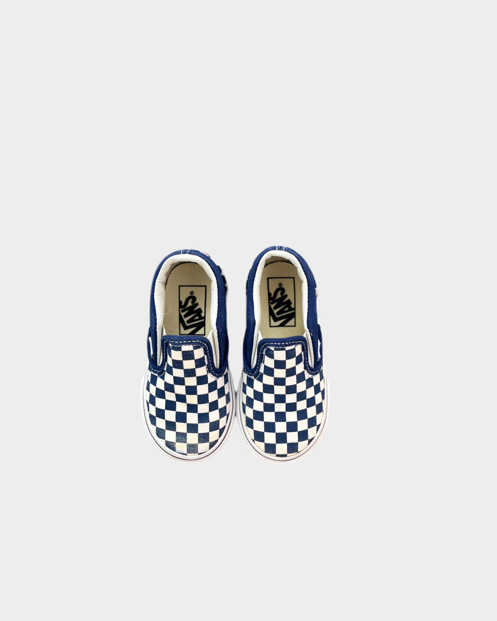 Navy blue checkerboard vans online